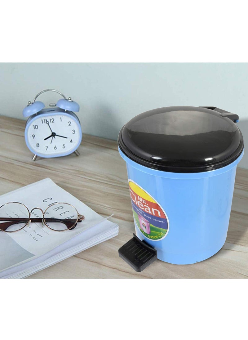Kuber Industries Kuber Industries Table Top Desk Garbage Dustbin Trash for Office Home Work Place2 LTRSky Blue  - Image 3