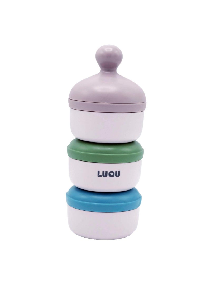 Luqu Milk Powder Container 3 Layer Blue