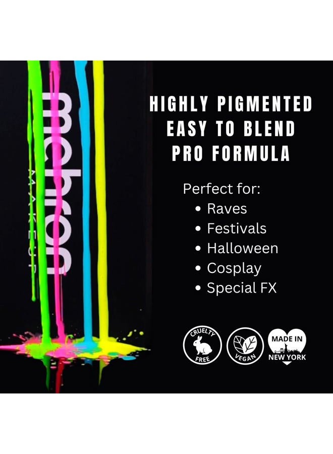 mehron Makeup Paradise Makeup AQ Refill (.25 oz) (Celestial – Neon Blue/Light Blue UV) - Image 4