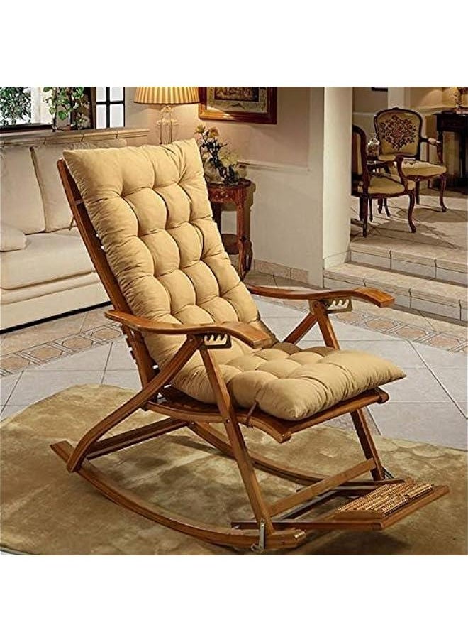 Generic - Rocking Chair Cushion, Quilted Bench Cushion Padded Thicken Sofa Cushion Fashion Colorful Folding Chair Pads for Indoor Outdoor Patio Furniture Lounge Rattan (19x47inch) (Coffee) - Image 1