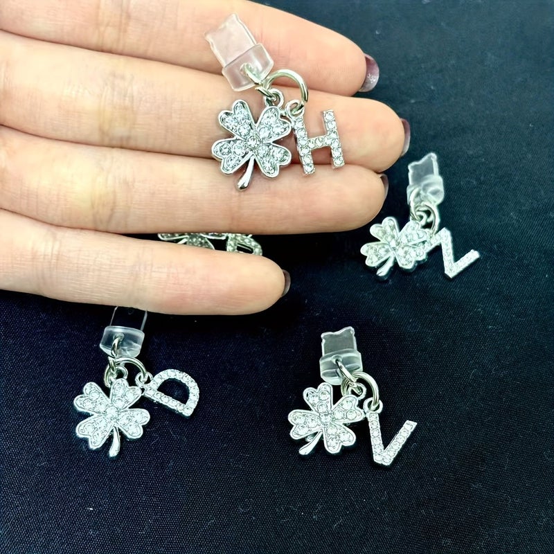 Lucky Four Leaf Clover Phone Dust Plug Easy Alloy Pendant Applicable To Iphone 5 14 Interface And Type C Android Phone - Image 4