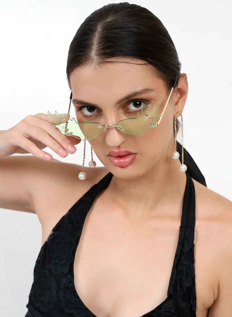 Woggles Red Pappy Velora Green Fire Sunglasses