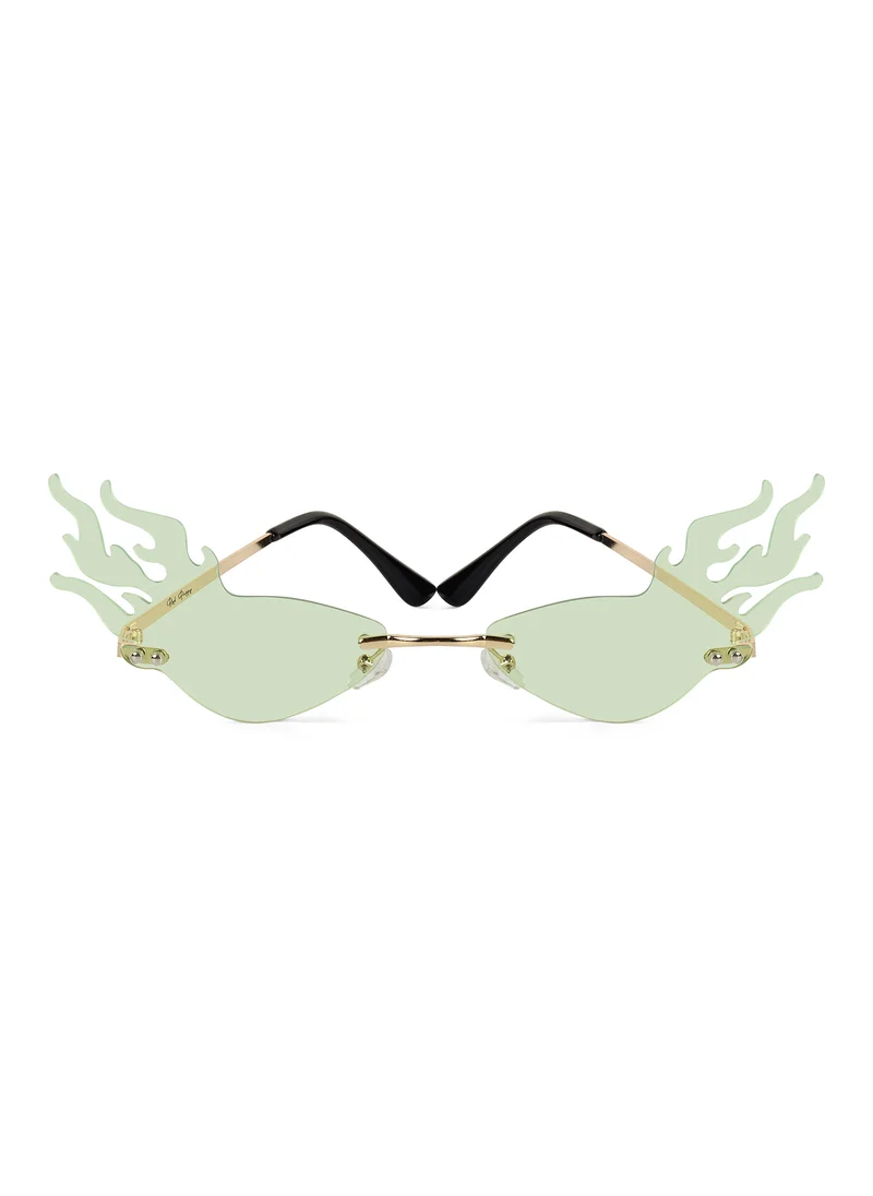 Woggles Red Pappy Velora Green Fire Sunglasses