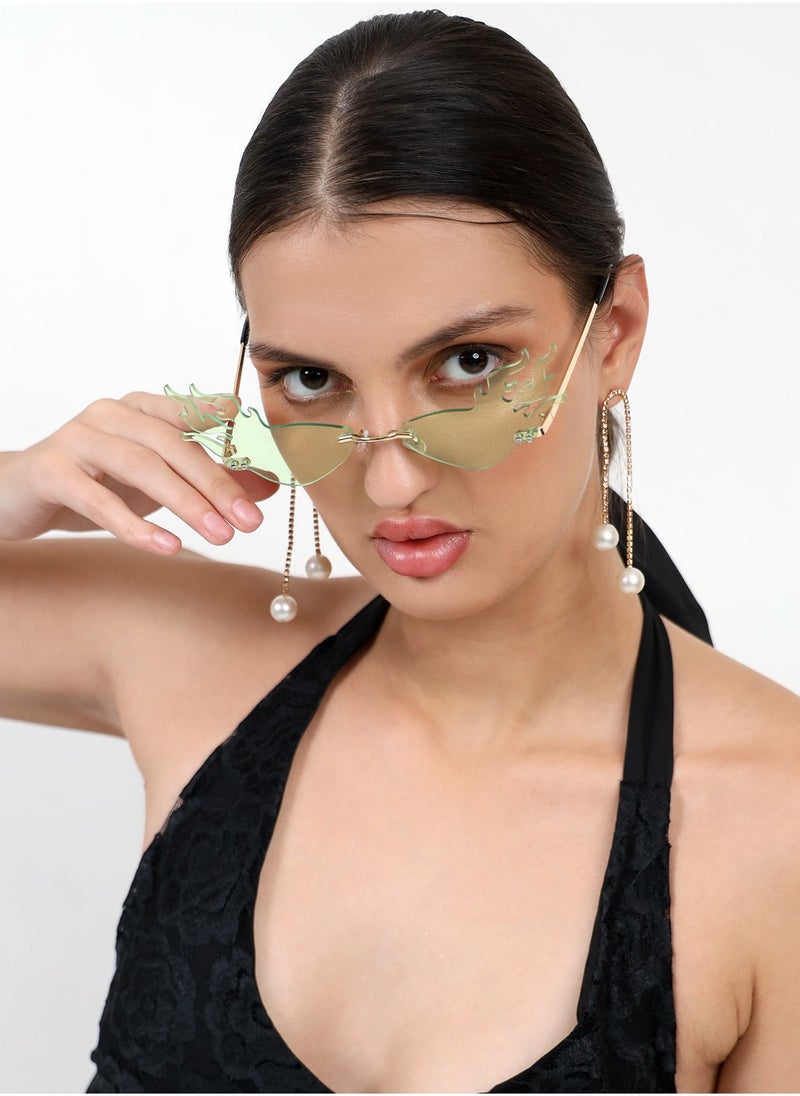 Woggles Red Pappy Velora Green Fire Sunglasses  - Image 1