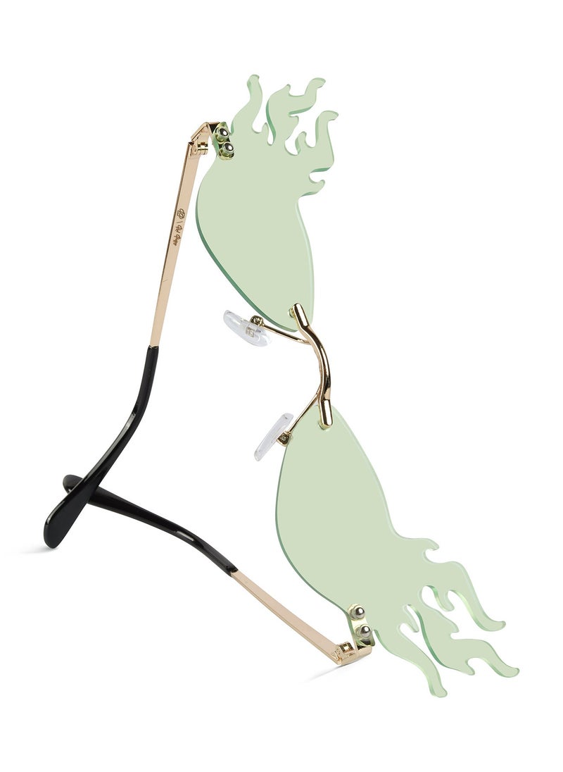 Woggles Red Pappy Velora Green Fire Sunglasses  - Image 5