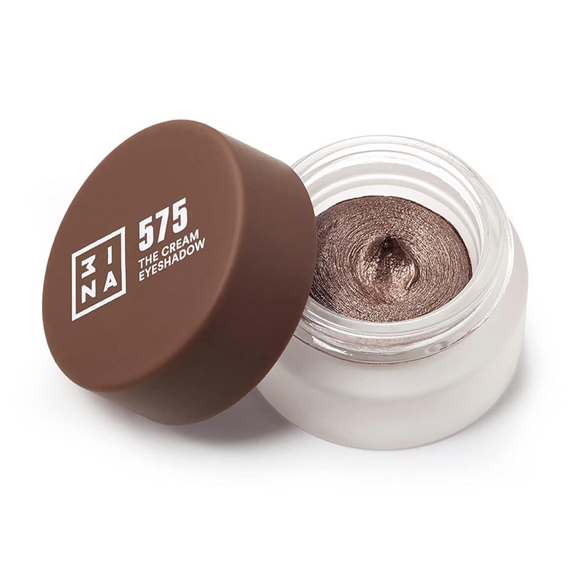 3INA MAKEUP - Vegan - Cruelty Free - The Cream Eyeshadow 575 - Brown - 24H Longwearing & Waterproof Formula - Fast Drying Formula - Highly Pigmented - Matte and Shimmer Finish