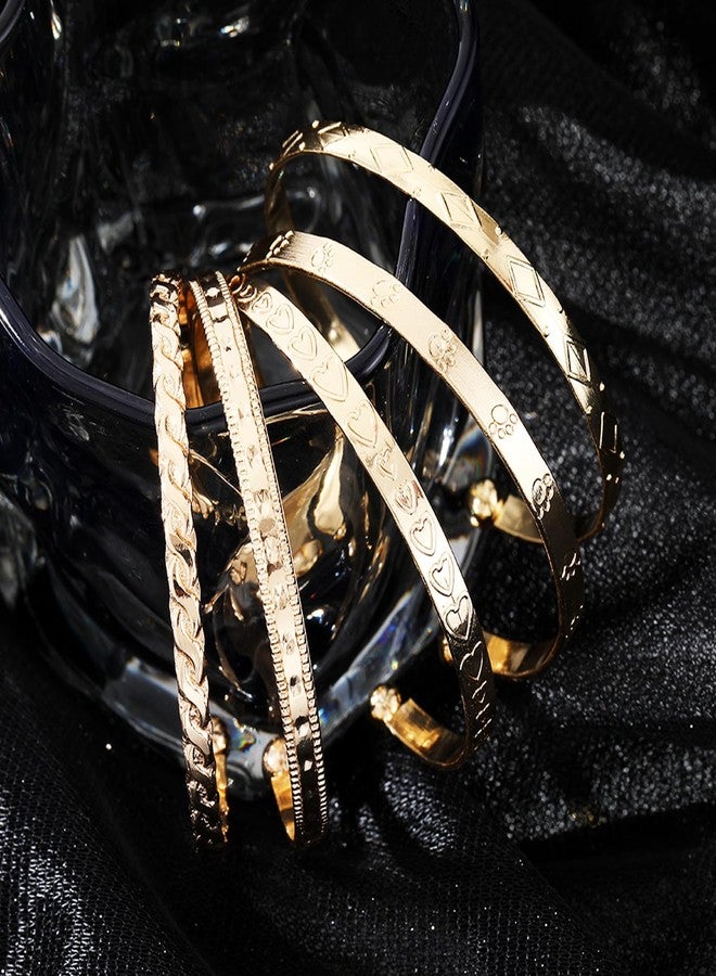 17 اي اف سوار ذهبي عيار 17 قيراطًا للنساء، مطلي بذهب عيار 14 قيراطًا، متعدد الطبقات، بتصميم بوهيمي عصري، بنمط هندي بانك، بتصميم كابل سميك وناعم، هدية مجوهرات أنيقة وبسيطة - Image 4