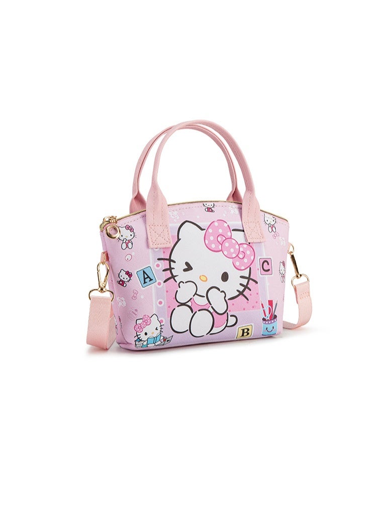 هالو كيتي الأطفال طلاب المدارس الابتدائية لطيف الكرتون حقيبة كتف نزهة حقيبة مستحضرات التجميل تخزين ثنائي الغرض المحمولة حقيبة ساعي - Image 2