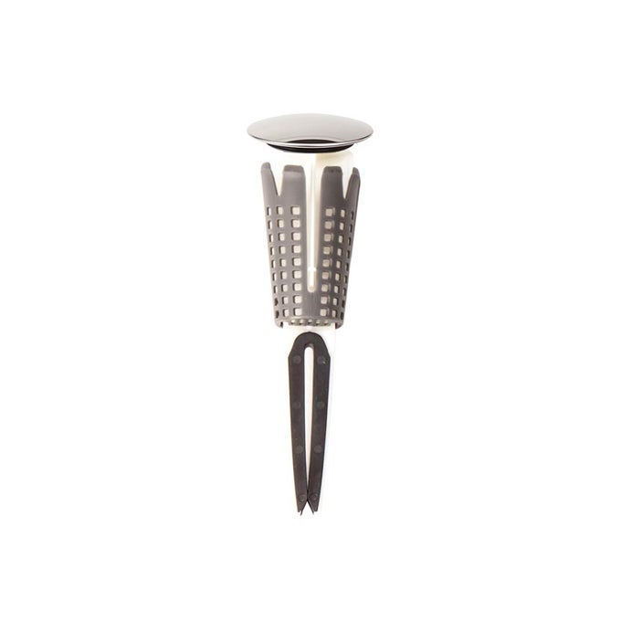 PF WATERWORKS SINKSTRAIN UNIVERSAL NEVER CLOG HAIR CATCHER POPUP STOPPER CAP DIAMETER 15 INCH CHROME PF0255