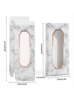 MAGEFY 30 Pieces Eyelashes Packaging Box, Empty Eyelash Boxes Lash Box Packaging Marble Paper Eyelash Storage Box Soft Paper Lash Case  - Image 3