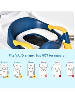 Gonice Potty Training Toilet Seat,With Treadles Stools, For Boys And Girls,Comfortable Safe Potty Seat Potty Chair  - Image 2