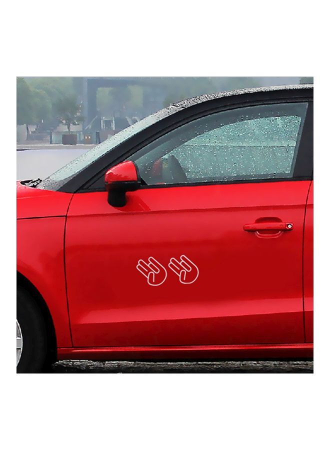 NIBEMINENT 2-Piece Import Hand Logo Car Window Sticker  - Image 4