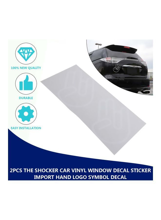 NIBEMINENT 2-Piece Import Hand Logo Car Window Sticker  - Image 2