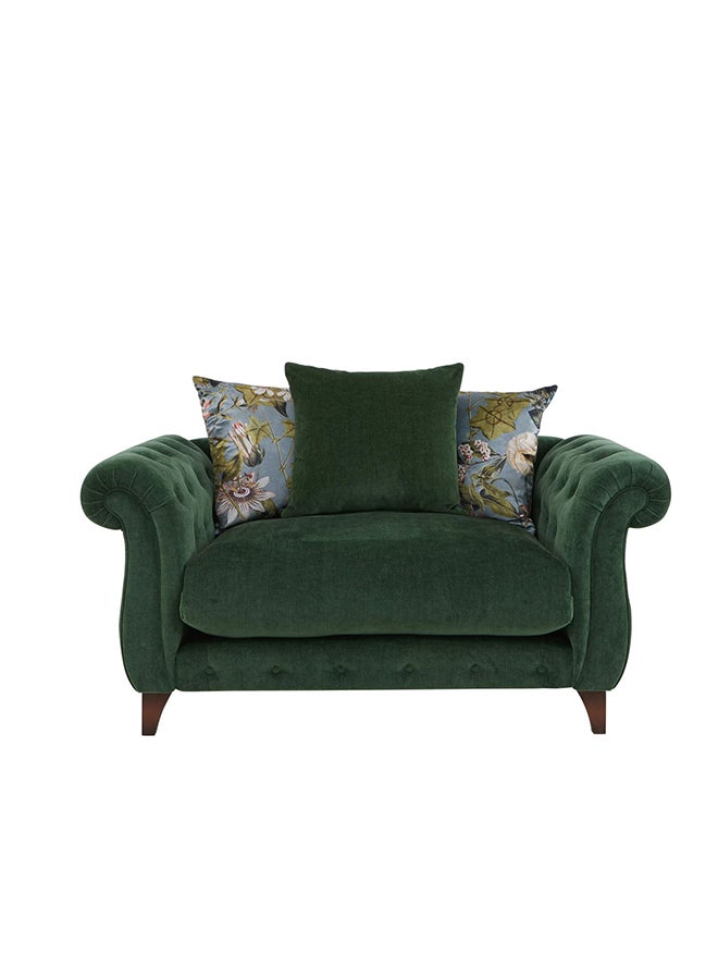 AtoZ Furniture Boutique Palace Fabric Scatter Back Snuggler Armchair in Green Color 