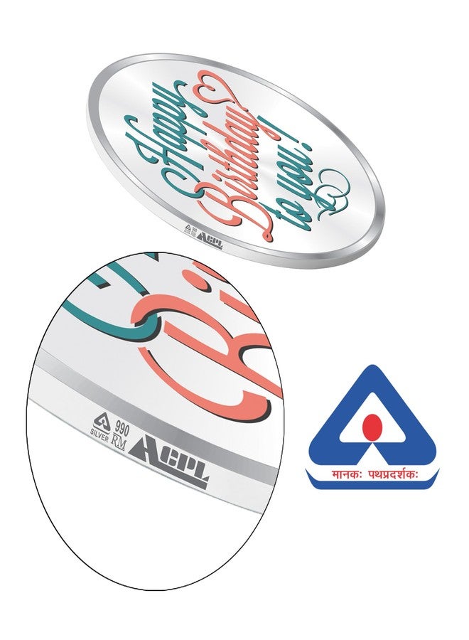 ACPL Precious-Moments BIS Hallmarked 10gm 999 Pure Silver Coin Happy Birthday Gift Colorful Design - Image 2