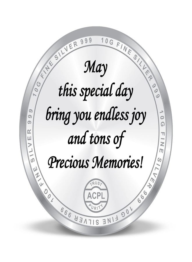 ACPL Precious-Moments BIS Hallmarked 10gm 999 Pure Silver Coin Happy Birthday Gift Colorful Design - Image 3