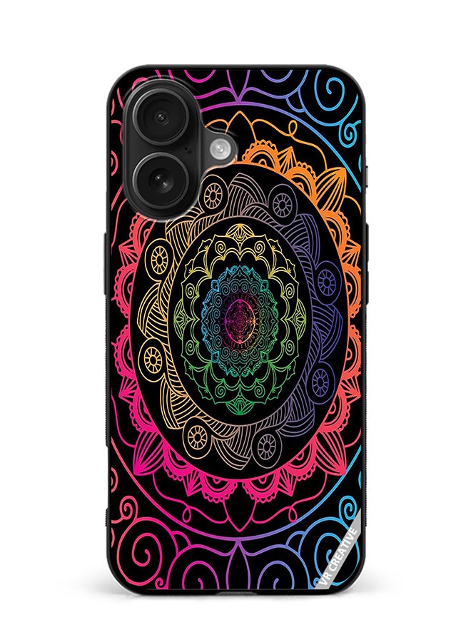 Protective Case Cover For Apple iPhone 16 Plus Mandala Design Multicolour