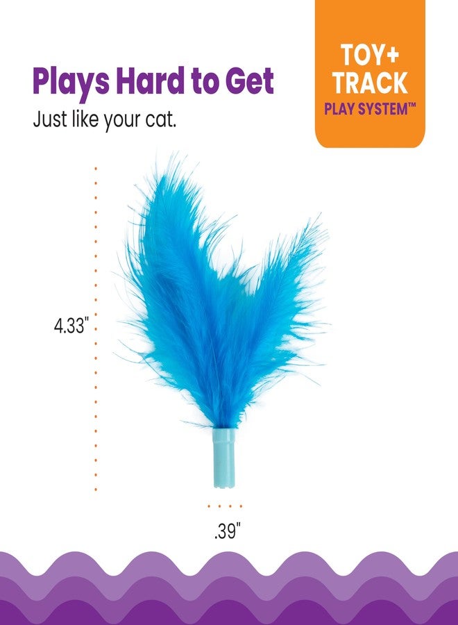 Catstages Dart N' Dash Replacement Feathers for Cat Track Toy - 10 Pack of Colorful Feathers for Interactive Play, Teasing & Mental Stimulation - Image 5