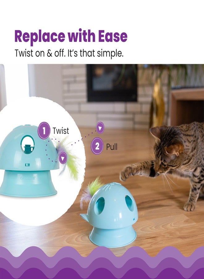 Catstages Dart N' Dash Replacement Feathers for Cat Track Toy - 10 Pack of Colorful Feathers for Interactive Play, Teasing & Mental Stimulation - Image 4