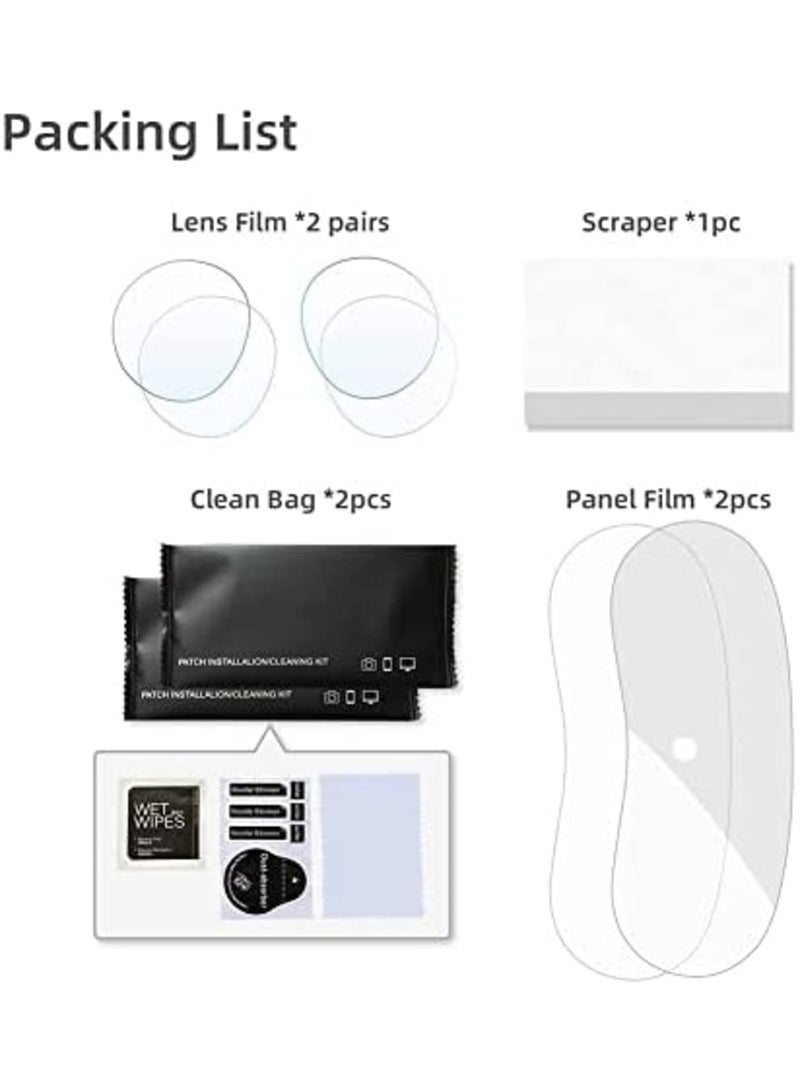 PICO 4 VR Headset  Glasses Protective Film Set, HD Anti-scratch Soft Film Cover for Clear View - Image 3