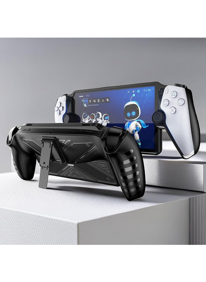 روك بو حافظة لجهاز PlayStation Portal Remote Player - مع حامل - ممتص الصدمات الناعم من مادة TPU - مضاد للانزلاق - سهل الإمساك  - Image 2