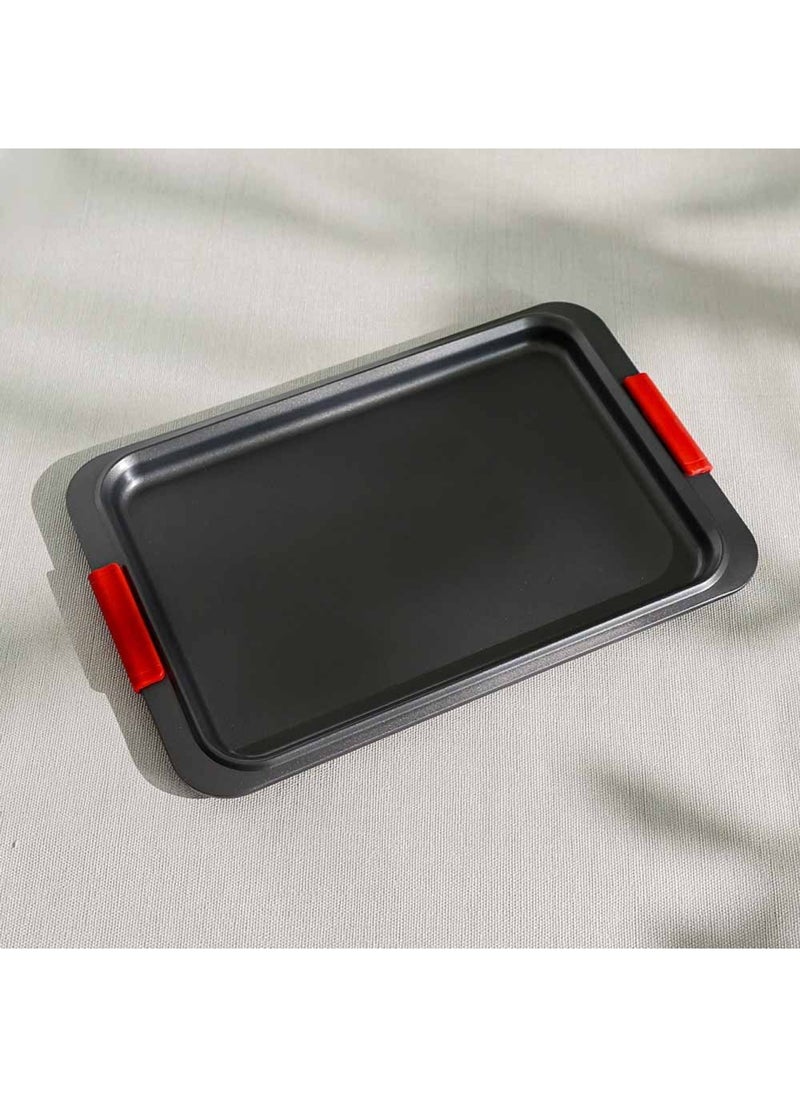 DANUBE HOME Bake Me Happy Cookie Sheet With Silicone Handle Carbon Steel 0.8Mm 45X30X2.5Cm  - Image 1
