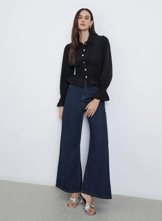 ستايلي بلوزة بتفاصيل خصر مُجمعة