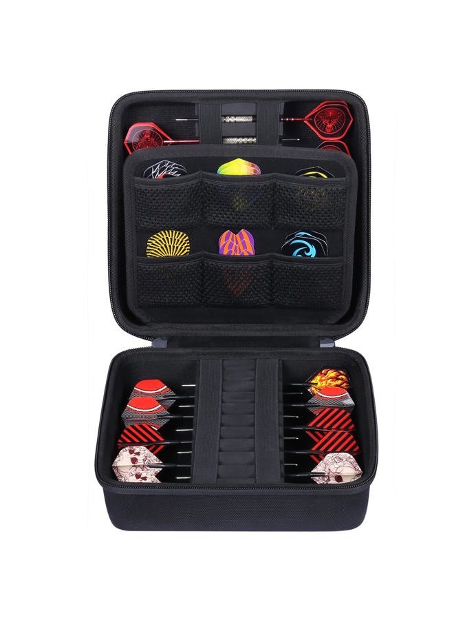 Co2Crea Hard EVA Shell Storage Dart Case for 20 Steel Tip or Soft Tip Darts, Carrying Case with Numerous mesh Pockets Holder for Dart Tips,Shafts,Flights and More Dart Accessories,Case Only - Image 1