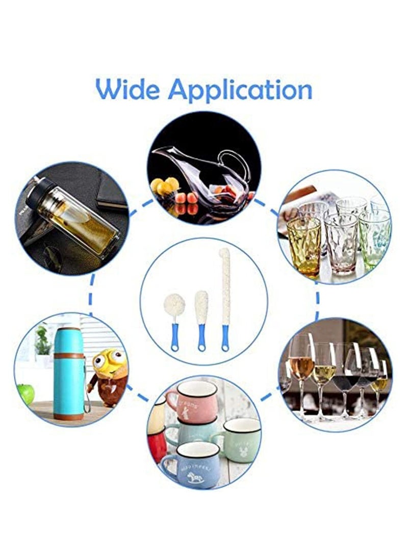 Excefore Bottle Cleaning Brush, Wine Decanter Cleaning Brush Glass Cleaning Brushes Set Flexible Bottle Scourer Bendable Bottle Brush Cleaner  - Image 5