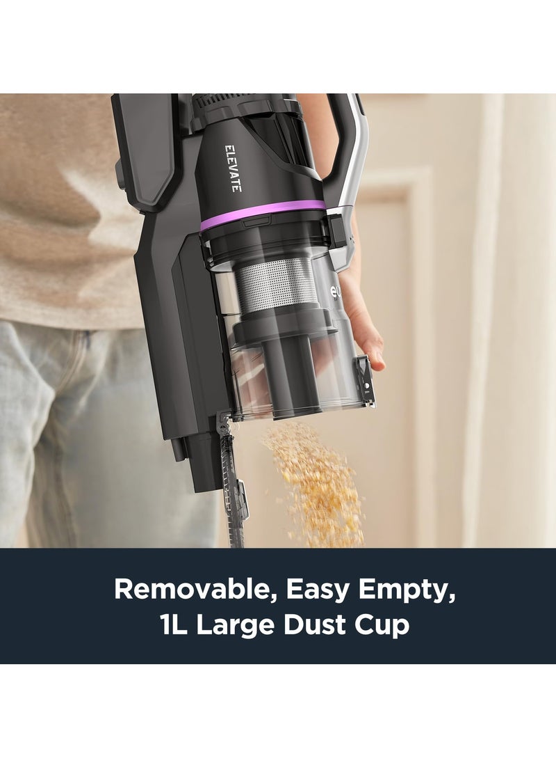EUREKA 5-IN-1 Cordless Vacuum Cleaner, 550W, 60 Minutes Running Time, Powerful Wireless Vacuum, 19Kpa, with LED Headlights, for Home, Carpet, Hard Floor, Car, Pet Hair, H12 Black  - Image 4