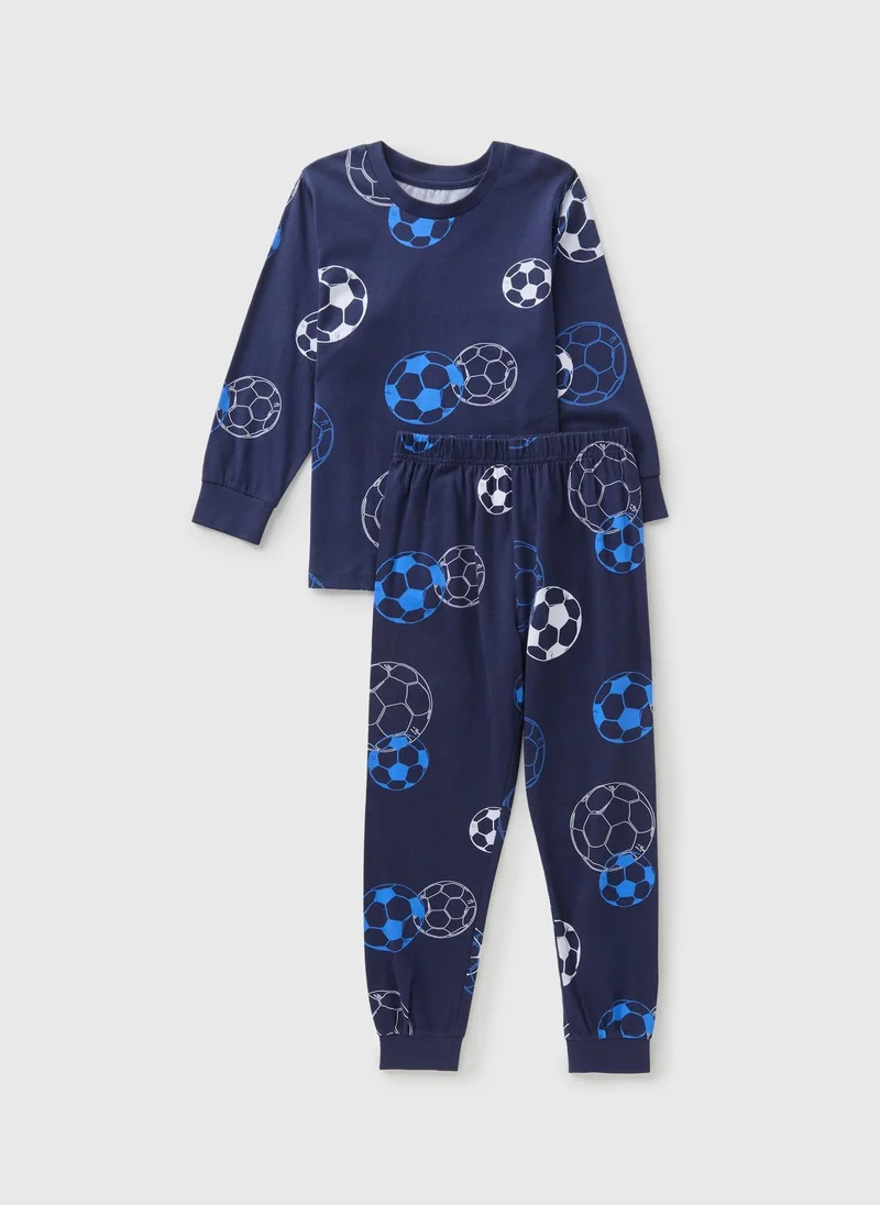 ماتلان Boys Navy Football Pyjamas