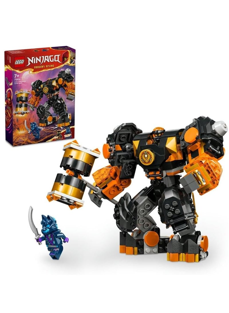 LEGO - Lego Ninjago Coles Elemental Earth Mech 71806 Building Blocks Toy Set; (235 Pieces) - Image 1
