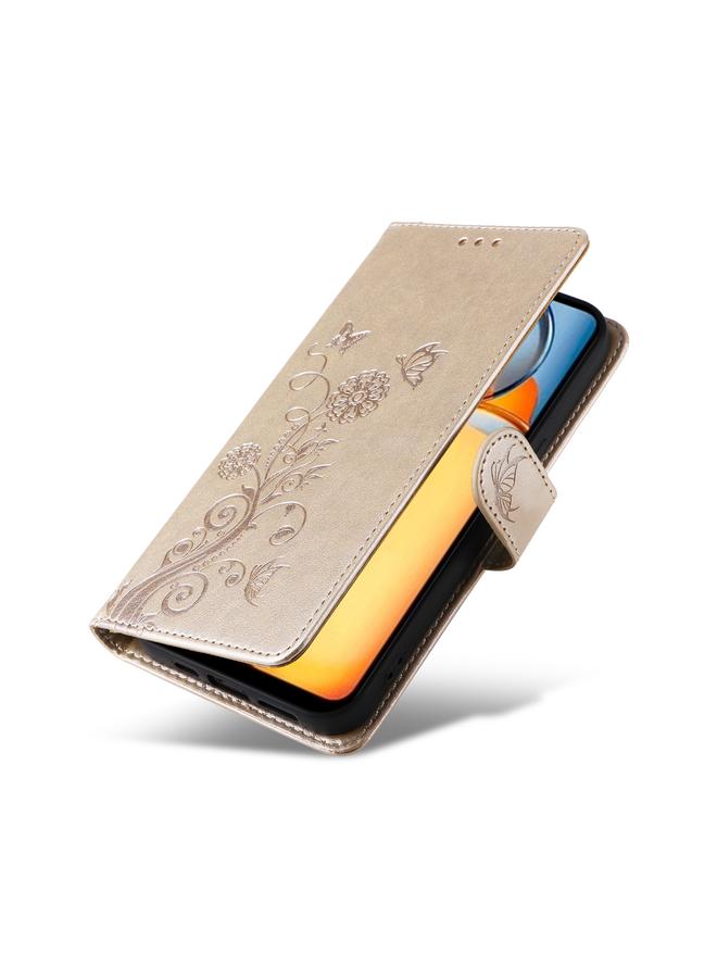 S-TOP Case For Redmi 13C 5G / 4G / 13R Embossed Butterfly Flowers Leather Phone Case - Image 5