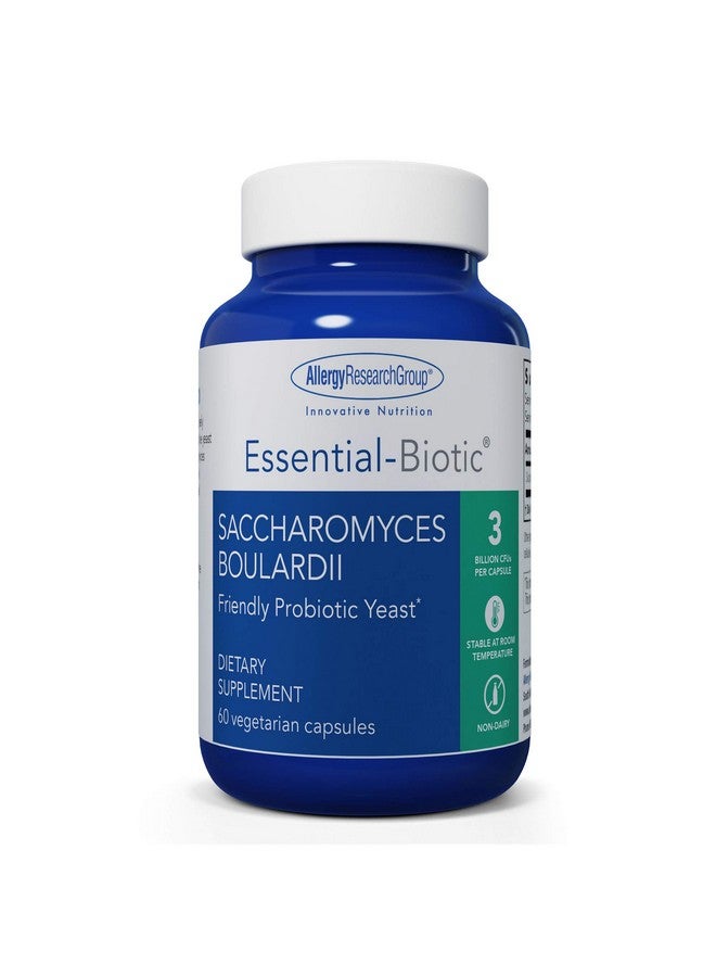 Allergy Research Group Essentialbiotic Saccharomyces Boulardii Gi Health Probiotic 60 Vegetarian Capsules - Image 1