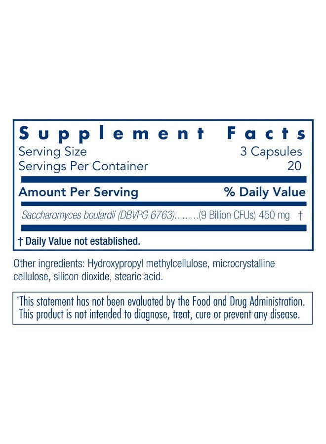 Allergy Research Group Essentialbiotic Saccharomyces Boulardii Gi Health Probiotic 60 Vegetarian Capsules - Image 3