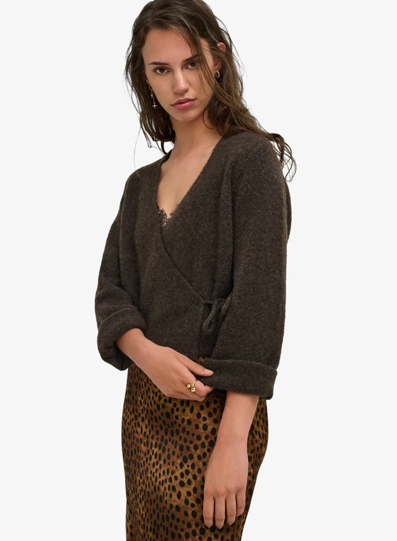 Only  Onlliva V-Neck Wrap Knit Cardigan for Women | Best Price UAE