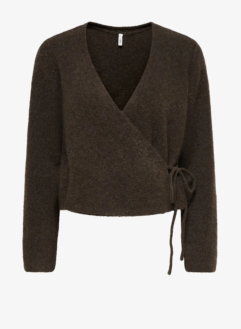 Only  Onlliva V-Neck Wrap Knit Cardigan for Women | Best Price UAE