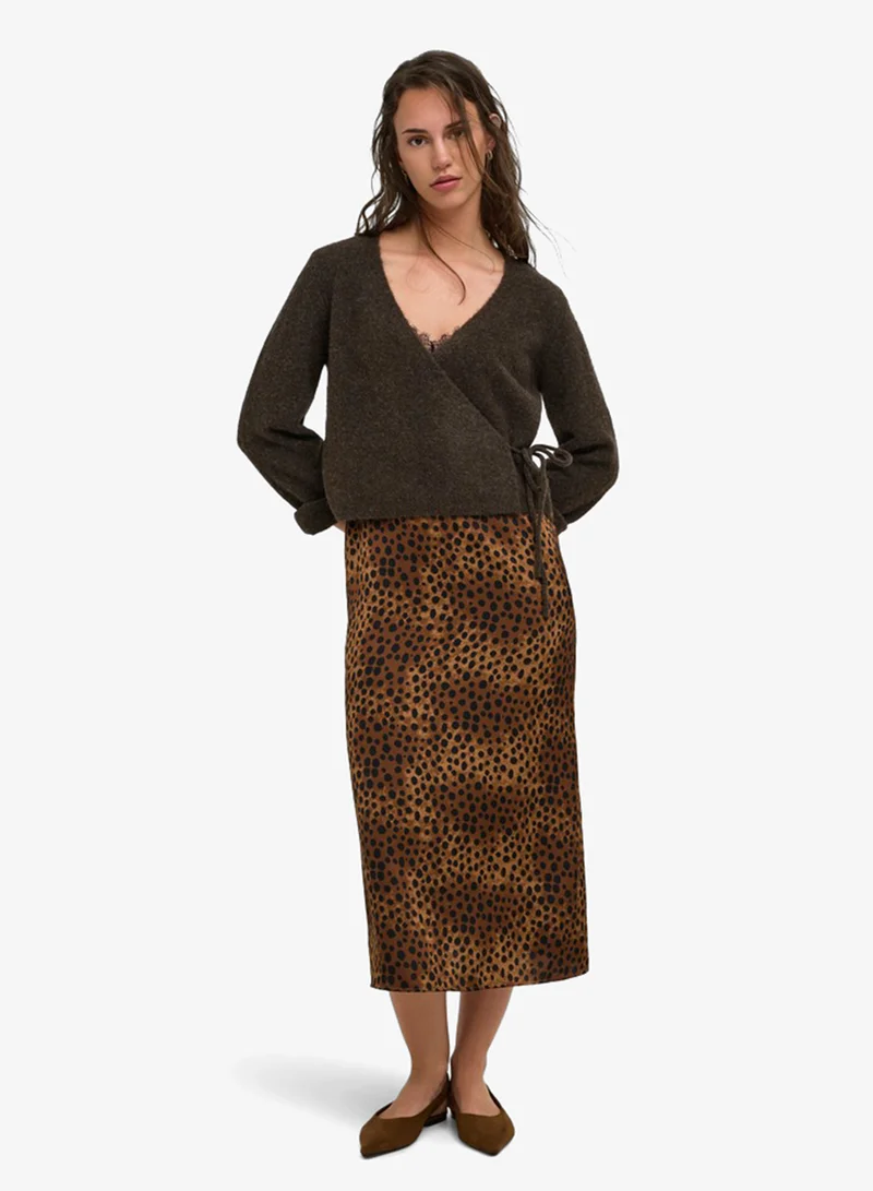 Only  Onlliva V-Neck Wrap Knit Cardigan for Women | Best Price UAE