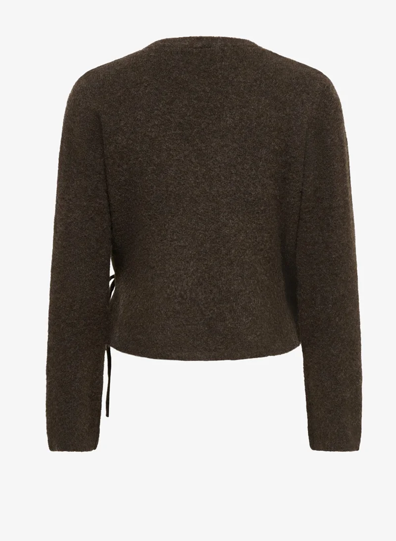 Only  Onlliva V-Neck Wrap Knit Cardigan for Women | Best Price UAE