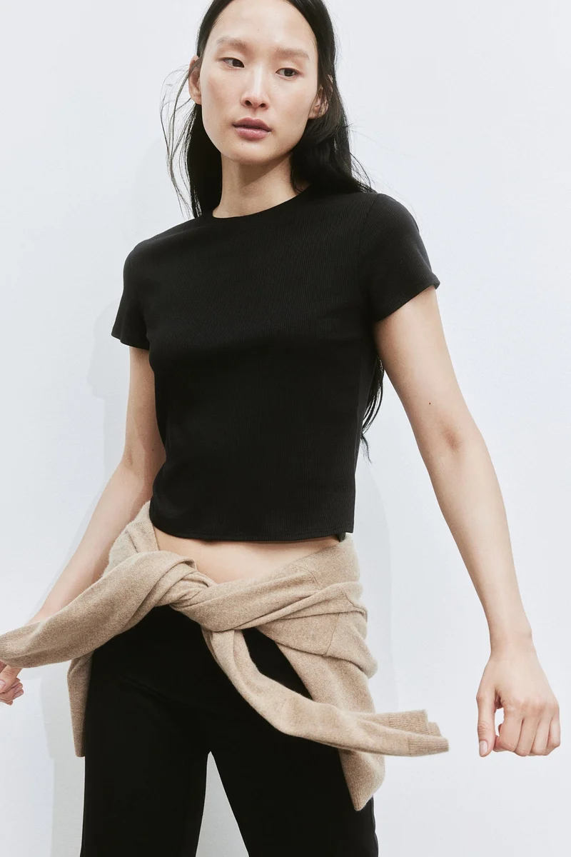 H&M Ribbed T-Shirt