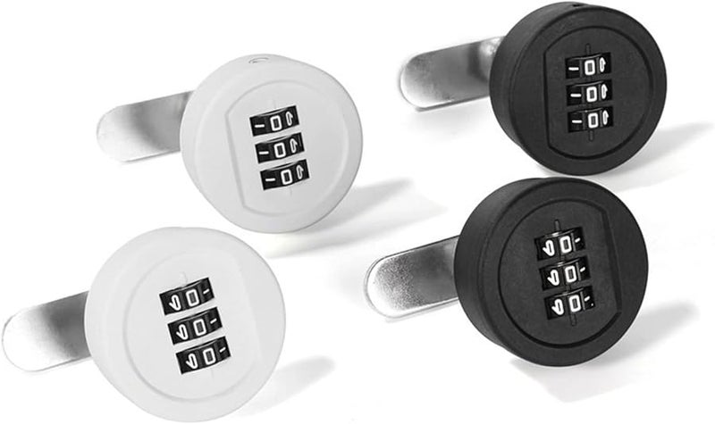 Combination Cabinet Cam Lock 3 Digit Password Keyless for Drawer Door Black - Image 2