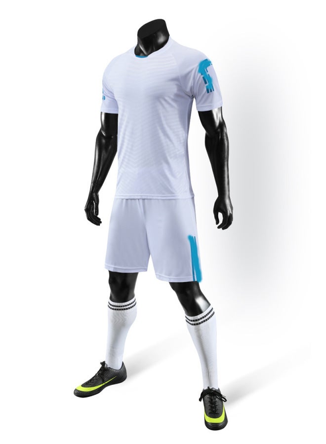 White Short Sleeve Football Jersey - Image 1
