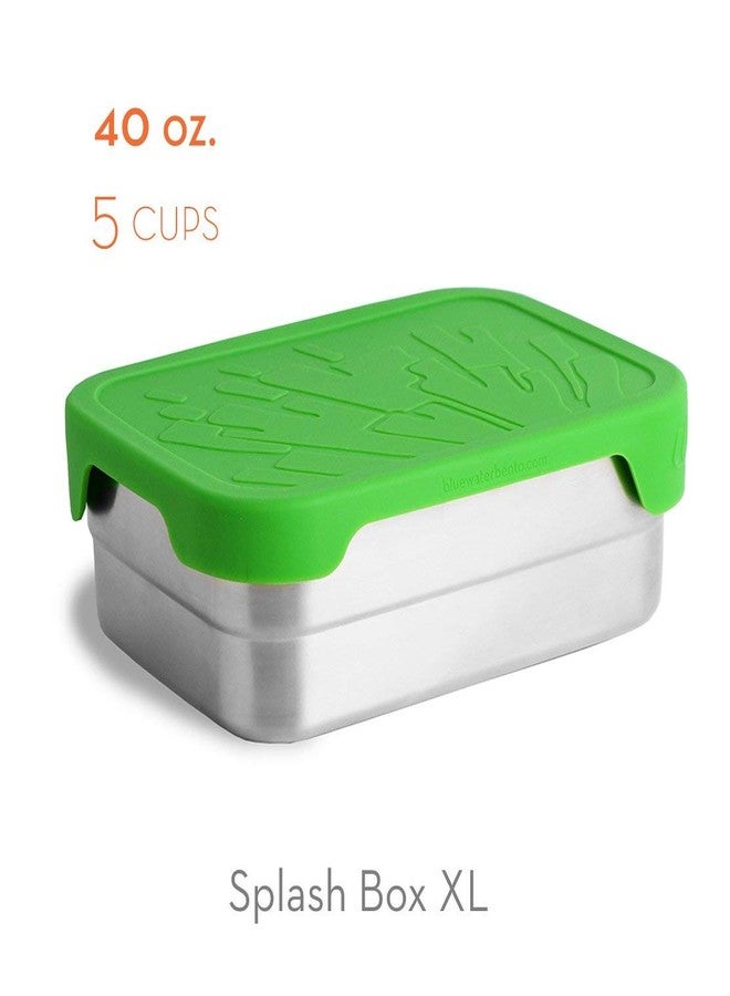 إيكو لانش بوكس علبة طعام ECOlunchbox Splash Box XL - علبة بينتو من الفولاذ المقاوم للصدأ سعة 40 أونصة مانعة للتسرب مع غطاء سيليكون آمن للطعام (خالية من البلاستيك، آمنة للغسل في غسالة الأطباق) - Image 3