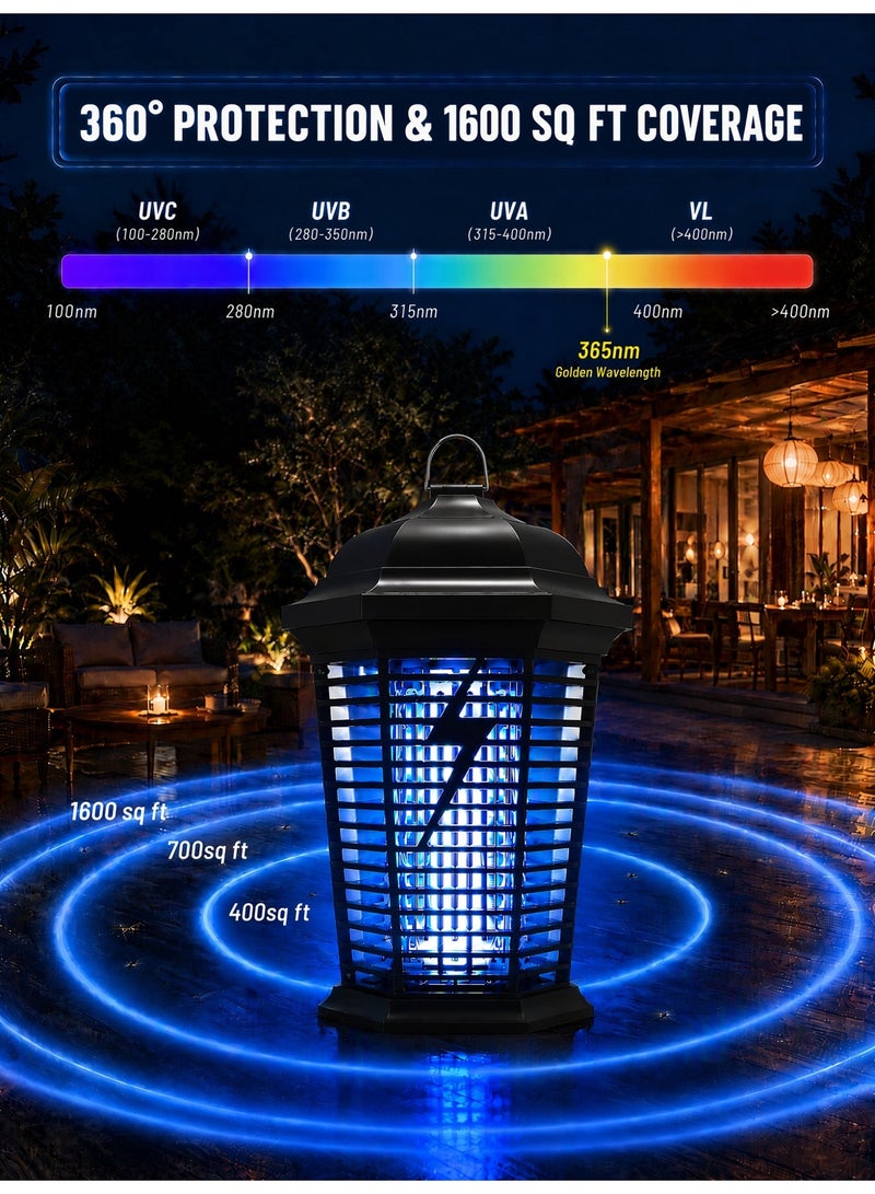 OTTAL Electric Mosquito Killer, 4200V Powerful Bug Zapper & Insect Killer with 20W 365nm UV Light, Fly Killer Trap for Indoor & Outdoor Use, Home, Patio, Yard & Camping - Image 5