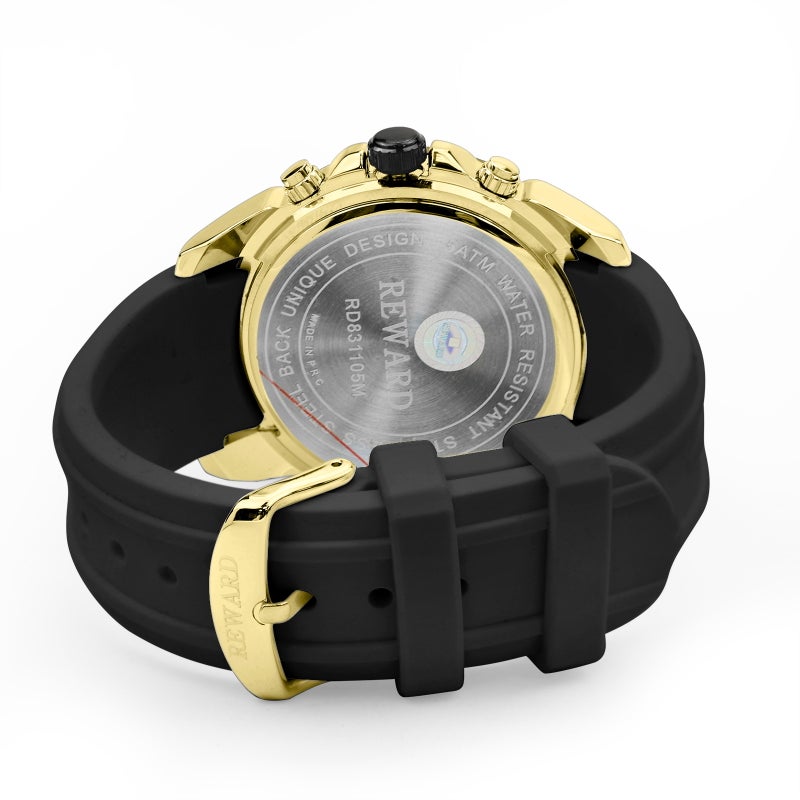 Reward Silicone Band Sports Watch New Men'S Quartz Multifunctional Three-Eye Six-Pin Chronograph 831105 - Image 5