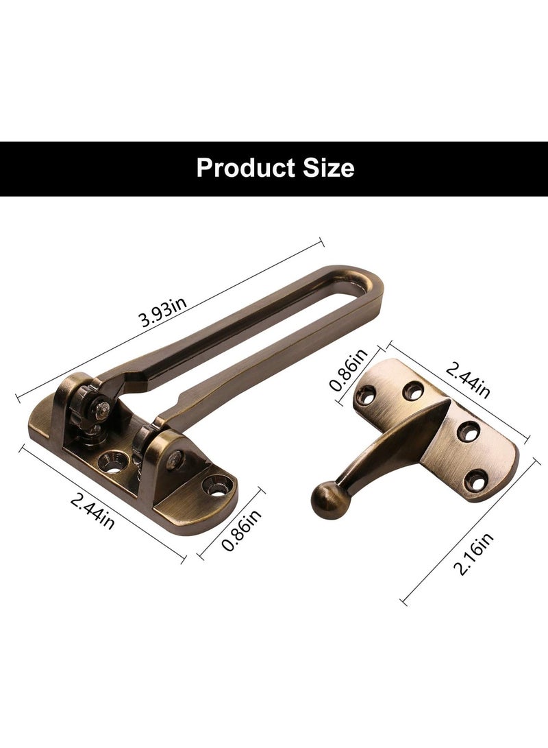 HOMESTAR Door Reinforcement Lock Latch Swing Bar Lock for Home Security Front Door Locks for Kids Thicken Solid Aluminium Alloy - Image 3