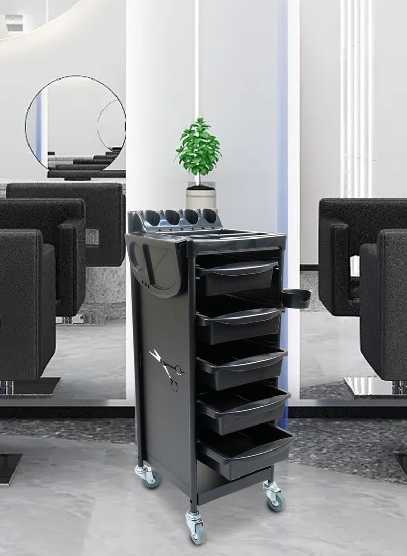 Salon Tool Trolley with Tray Beauty Cart for Barber Use Equipment