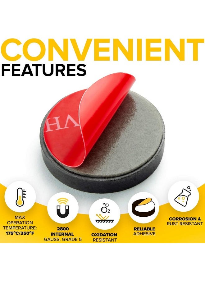 X-bet MAGNET Adhesive Magnets For Crafts - 100 Pieces - Round Magnets - Ceramic Strong Sticky Adhesive Backing - Small Round Circle Magnets Ideal For Projects, Kitchen - 0.7 X 0.12  - Image 4