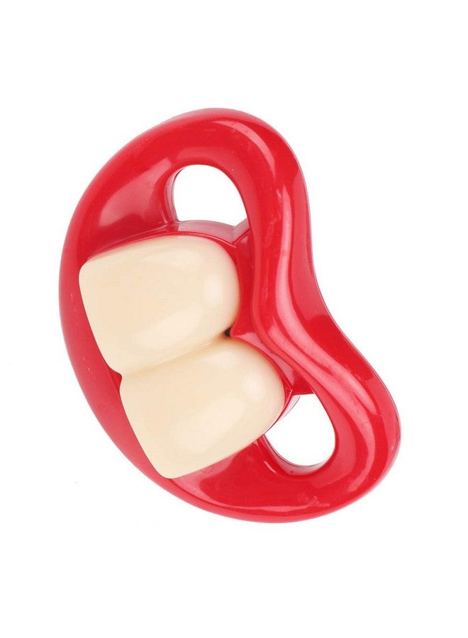 Hztyyier Mouth Pacifier Funny Soft Gel Laughing Red Lip Pacifiers for Babies Kids Child Soother Accessories(Two Teeth) - Image 3