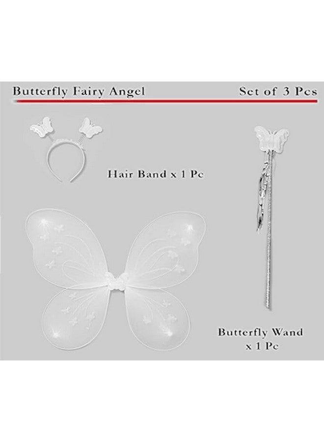 Royals Fur Fairy Wings (White) | Costume For Baby Girls Birthday Party | Party Gift For Kids | Fairy Wing Costume | Fairy Angel - Image 5